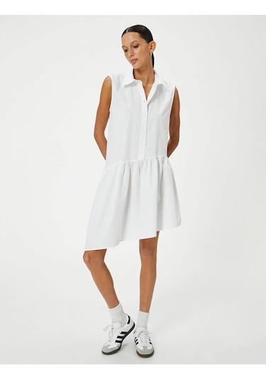 4sak80303pw Koton Kadın Elbise Beyaz 24yy59003555 Y5910