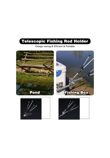 Vkemall "paslanmaz Çelik Ayarlanabilir Döner Olta Tutucu - Taşınabilir Ve Katlanabilir"