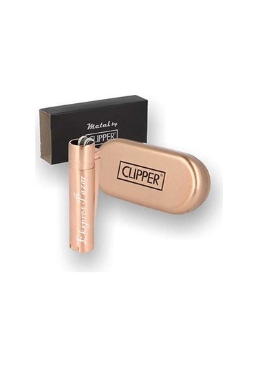 Novahub Clipper Kişiye Özel Metal Çakmak Özel Kutu Ve Baskılı Rose Gold Siyah