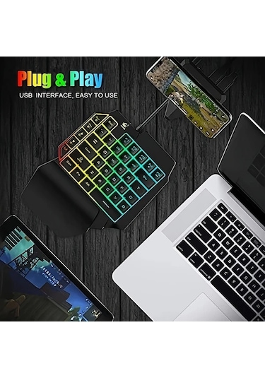 Techbloom Zıyou Lang Siyah Kablolu Oyun Klavye Ve Fare Seti 39 Tuslu Rgb Aydinlatmali Pc Oyuncuları Icin Diğer