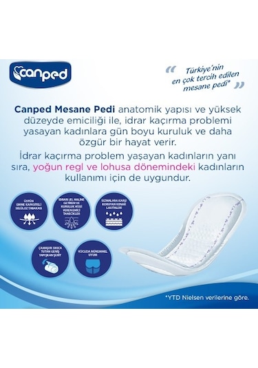 Canped Mesane Pedi Yoğun L Beden 20 Adet X 2 Adet PKT.CANPED.112 L