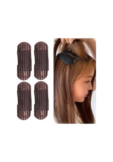 Siyah 4 Adet Saç Hacim Veren Klipler Iyi Kabarık Nefes Alabilir Saç Hacmini Artırın Görünmez Dıy Kabarık Saç 1