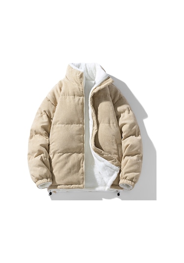 Sımıcg Kışlık Polar Çift Taraflı Ceket - Haki