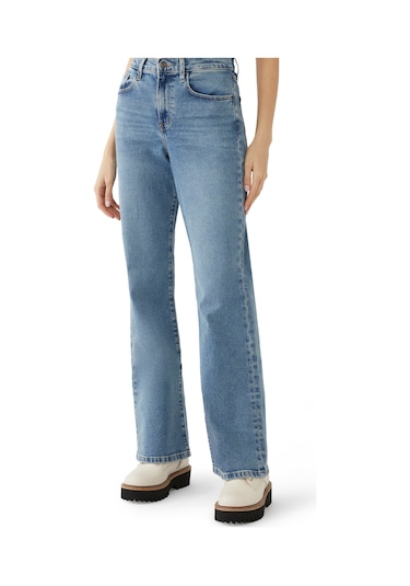 Outland Denim Yüksek Bel Kloş Jean Pantolon Mavi