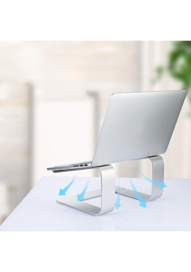 Cbtx Z29 Ayrılabilir Hollow-out Dizüstü Bilgisayar Standı Tutucu Dizüstü Bilgisayar Yükseltici Destek Braketi - Gümüş