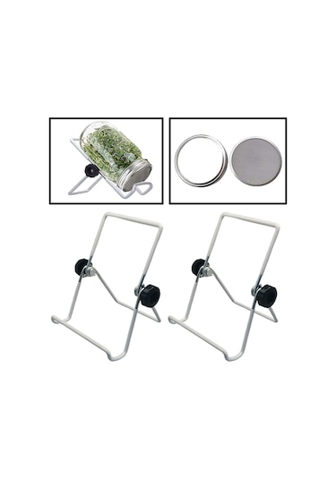 Homyl Yenilikçi Filizlenme Kavanoz Standı - Bitki Yetiştirme İçin Gümüş