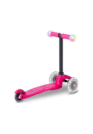 Micro Mini2grow Deluxe Magic Led 3 Tekerlekli Scooter Pink