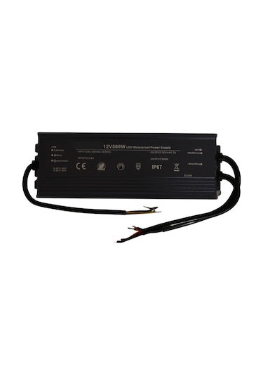 HazarLed 12 Volt 41,7 Amper Ip67 Su Geçirmez Dış Cephe Led Adaptör 500 Watt