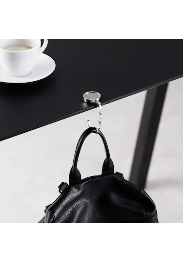 2x Çanta Kancası - Katlanabilir Metal Çanta Askısı - Masa Veya Yazı Masası İçin Çanta Tutucu - Çanta Ve Küçük Eşyaları Asma Diğer