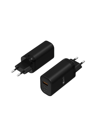 Ixtech 6971202170690 Ix-hc2 65w Type-c Ve Usb Portlu Seyahat Tipi Hızlı Şarj Aleti