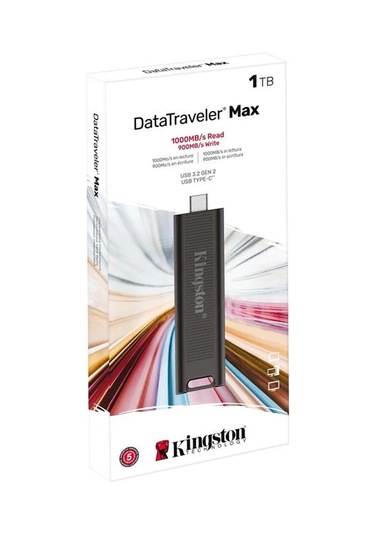 Kingston Dtmax-1tb 1tb Datatraveler Max Type-c 1000r-900w Usb 3.2 Gen 2 Flash Bellek