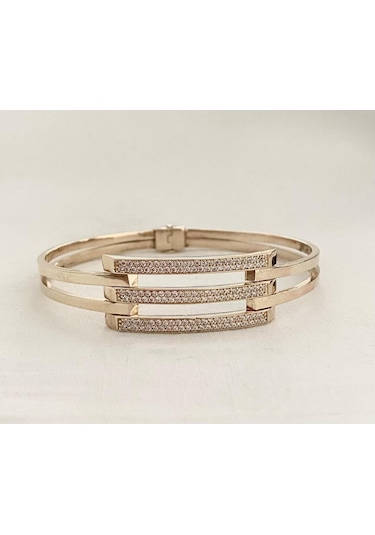 8 Ayar Altın Kaburga Kelepçe Yeşil