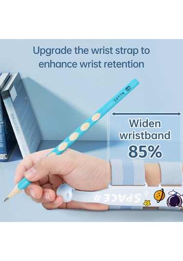 Neevoyu Öğrenci El Yazısı Düzeltici, Çift Bileklikli Toplu Model, Abs+nilon Malzeme, 10-18cm Uyumlu, Kalem Tutuşunu Doğru Yapar - Ayı Desenli Gümüş