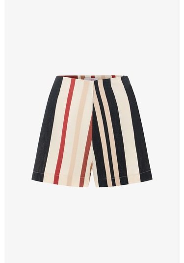 Penti Shay Striped Etnik Desenli Mini Şort
