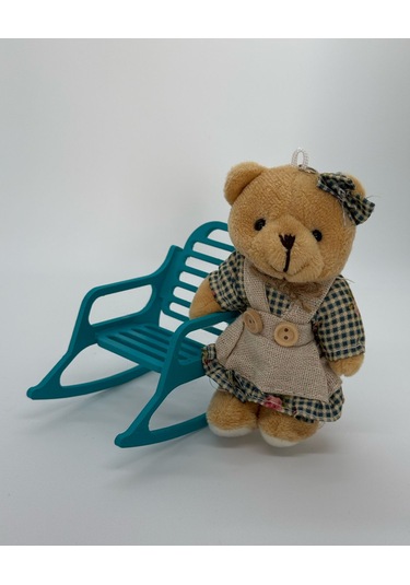 Cevizdizayn Baybbear Mini Turkuaz Sallanan Sandalye Ayıcık