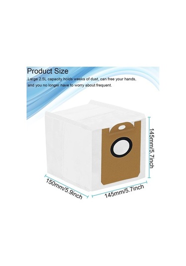 Unimarket Proscenic M7 Max M8 Pro Ve Aırrobo T10+ Toz Torbaları Süpürge Yedek Parçaları 10 Adet