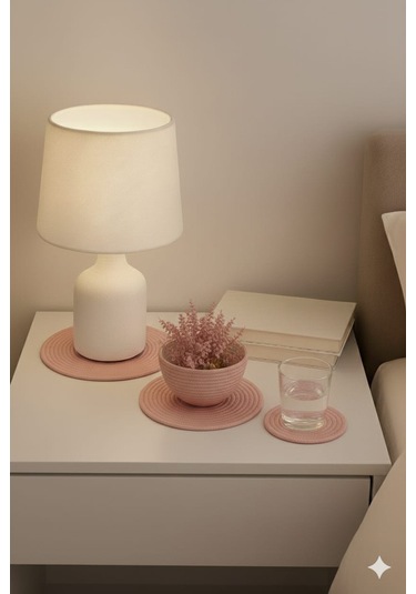 Sehpa Oatusu Jut Ip Kordon Ip Tasarım Komıdın Orrtulerı Pembe