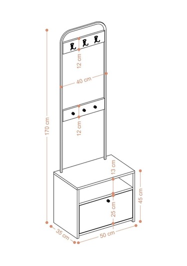 Decormet Tina Vestiyer Dec0095 Beyaz Beyaz