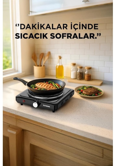 Torima TEH-01 Termostatlı Ayarlanabilir Tekli Elektrikli Ocak