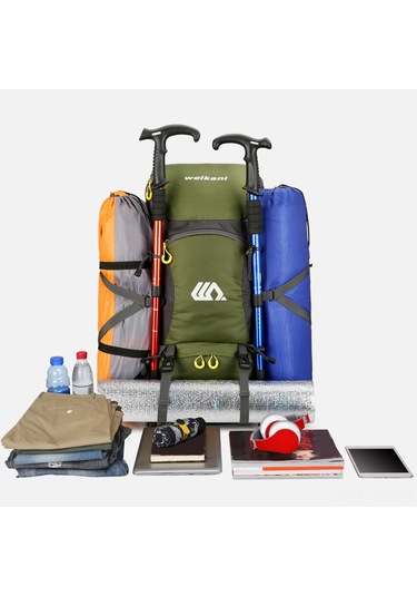 Yunboo 50l Dayanıklı Dağcı Çantası - Kamp Ve Yürüyüş İçin Ergonomik Sırt Çantası Yeşil