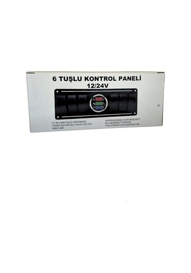 Shuıvan Switch Panel 6'lı Dijital Seviye + Voltmetre Kontrol Paneli-1742
