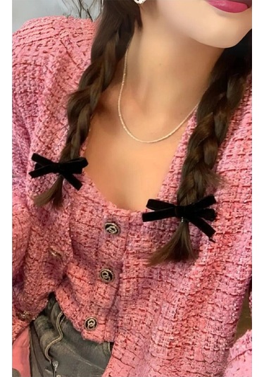 Okavango Kadın Kadife Fiyonk Model Lastikli Toka 2 Adet Çok Renkli