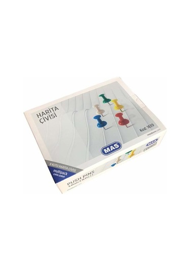 Mas Renkli Harita Çivisi 8’Li Çoklu Paket 1659