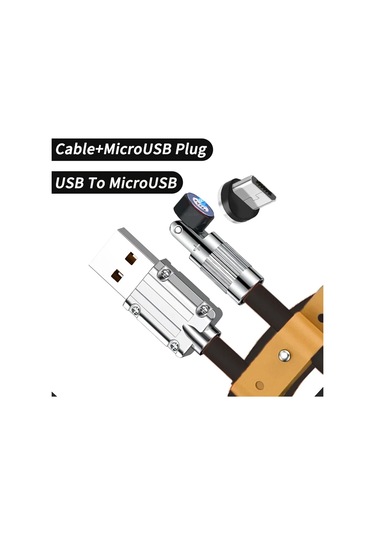 Dıxsg6a 120w 540 Dönen Manyetik Şarj Kablosu Usb-c/micro Usb 1.5m Samsung Iphone Uyumlu İçin Hızlı Şarjaçık1.8m