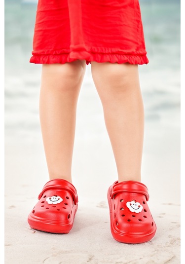 Kiko Kids Eva Plaj Havuz Okul Kreş Kız Çocuk Terlik Twg 755 Kırmızı