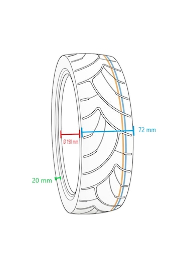 Xuan Cheng 70/60-7.5 Tubeless Elektrikli Scooter Dış Lastik