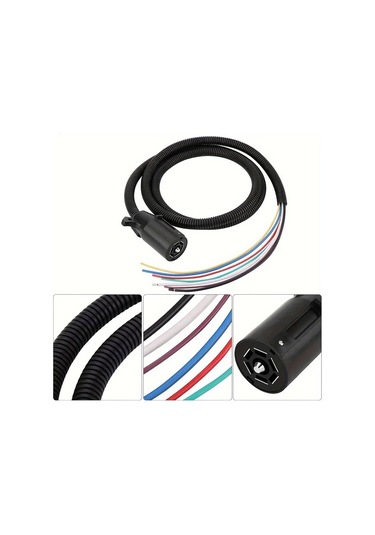 Xuweiwei Clelo Heavy Duty 7 Way Rv Standard Trailer Plug 8ft Pvc Kablo Rvs Çim Biçme Makineleri Römorklar