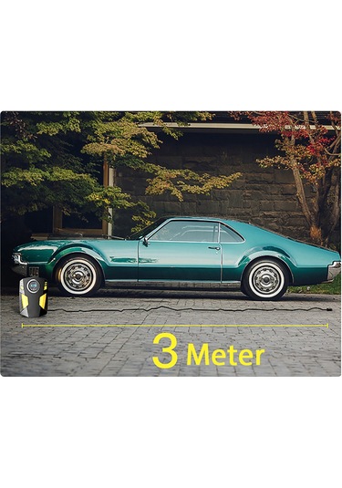 Samdoo 12v Araçlı Dijital Göstergeli Hızlı Şişirici, 3 Fişli 150 Psı El Tipi Mini Pompa