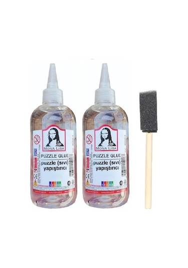 Puzzle Yapıştırıcı 250 ML 2 Adet ve Dağıtıcı Sünger Fırça 1 Adet