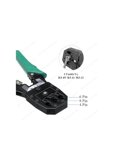 Rj45-Rj11-Rj9 Kablo Sıkma Pensesi + Kablo Soyma Aracı