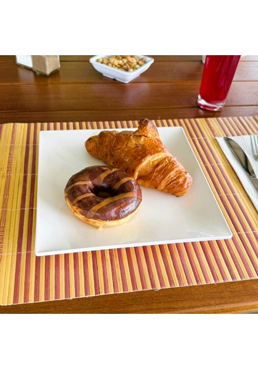 Alezy 569 Göreme Melamin Termostar Form Servis Tabak 21 Cm Beyaz