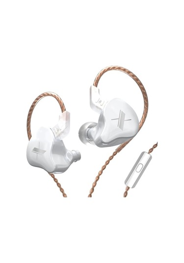 Kulak İçi Kulaklıklar, Değiştirilebilir Kablo, Beyaz, Mikrofonlu, 3,5 Mm Kablolu