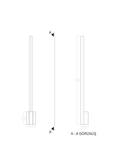 Dereceli Led Duvar Aplik Siyah