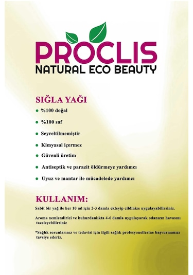 Proclis Sığla Günlük Uçucu Yağı 2 x 10 ML