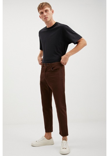 Antonıa Erkek Tappared Fit Boru Paça Kalın Dokulu Esnek Yapılı Magic Denim Kot Acı Kahve Jeans Antonıa Erkek Tappared Fit Boru Paça Kalın Dokulu Esnek Yapılı Magic Denim Kot Acı Kahve Jeans