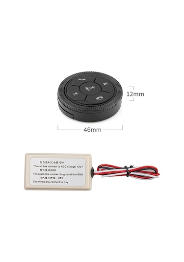 Sones Dqx-999a Çok Fonksiyonlu Direksiyon Düğmesi Denetleyici Araç Dvd Ekranı Kablosuz Uzaktan Kumanda Gümüş