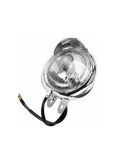 Geeroyoo Motosiklet İçin Retro Stile Adaptörlü Yardımcı Fener - 12v Dc, Dayanıklı Çelik Tabanlı, Kolay Kurulum, Yol Görüşünü Artırır