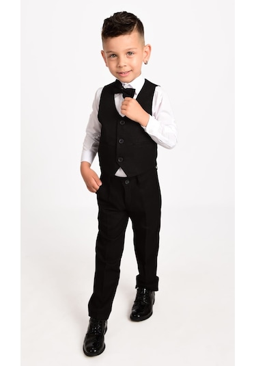 Yelekli Erkek Çocuk Takım Elbise