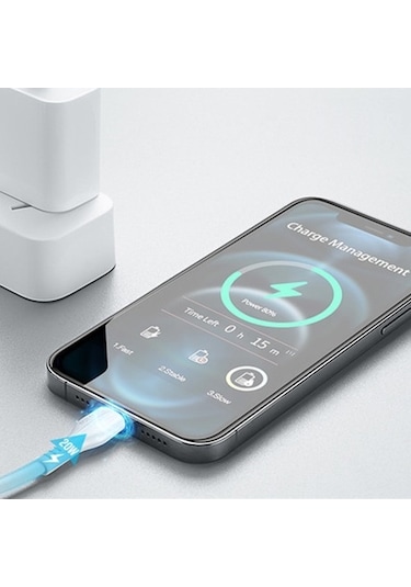 Dux Ducis Apple iPhone Uyumlu 20W Hızlı Şarj 13- 12,11 Kablosu 1M-Beyaz