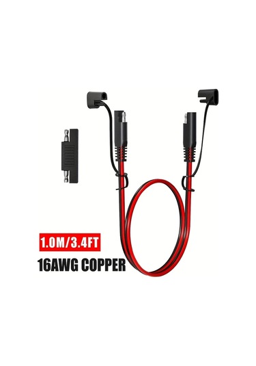 Dashanshop Jyft 16awg Sae Uzatma Kablosu Polarite Adaptörlü Solar Panel Araç Bağlantı