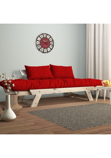 Adalar Masif Natural-kırmızı Renk 2li Kanepe Cpt8108-210
