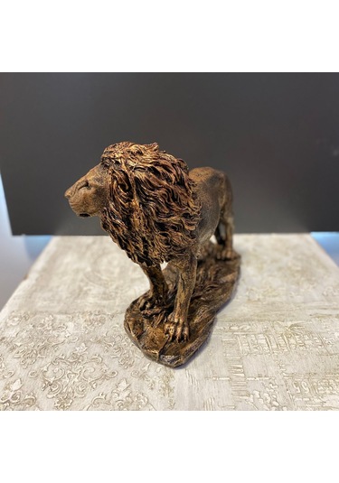 Dekoratif Bronz Büyük Aslan Biblo