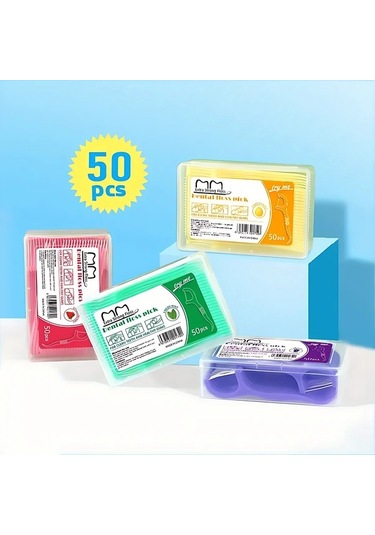 Willowhaven 50lı Paket Nane Aromalı Diş İpi Ve Kürdan Seti, Taşınabilir Kutu, Alkol İçermez, Aile Kullanımı