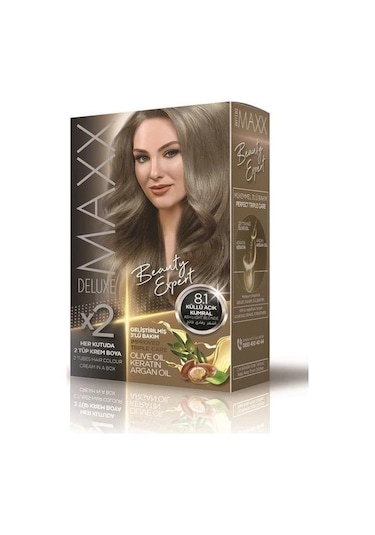 Maxx Deluxe Saç Boyası Set Küllü Açık Kumral 8/1