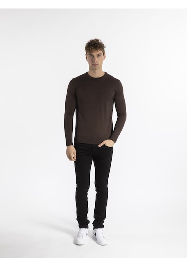 Trussardi Trussardı Erkek Kazak  TRRD003626 Kahverengi