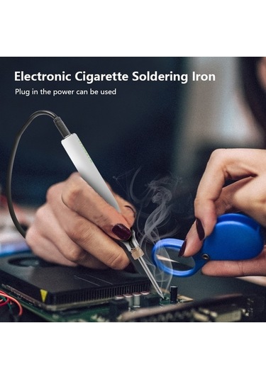Ganzhoushop W V Usb Teli Standı Sıcaklık Şarj Lehimleme Lehim Kiti İle Havya Havya Handskıt Elektrikli Ayarlanabilir 8 5 Zi